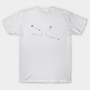 Taurus Zodiac Constellation in Silver T-Shirt